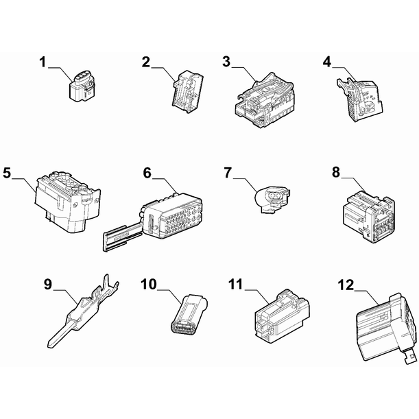 FIAT 500X 2016-Present Cable Assembly Connectors Connector Kit