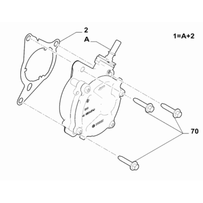FIAT 600 2023-Present Brake Vacuum System Seal Gasket