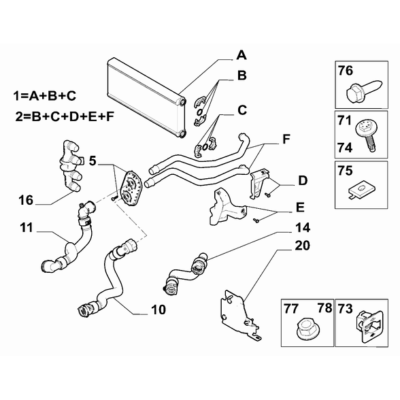 FIAT Doblo 2023-Present Ventilation And Heating Hose