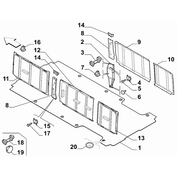 FIAT Ducato 2021-Present Passenger Side Mat Screw