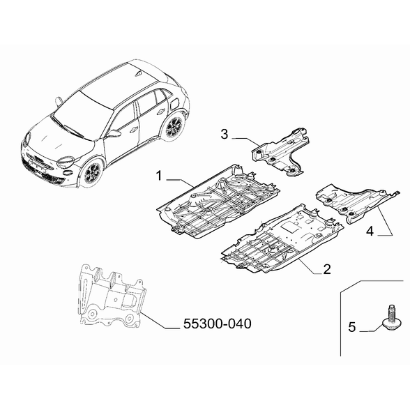 FIAT 600 2023-Present Guards Screw