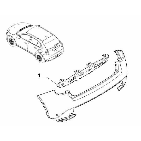 FIAT 600 2023-Present Rear Bumper Wick