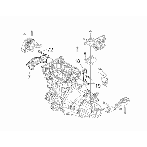 FIAT 600 2023-Present Engine Suspensions Screw