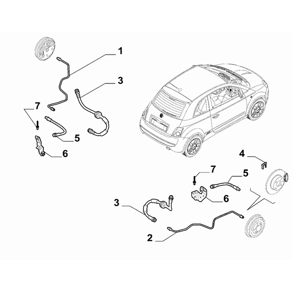 FIAT 500e 2013-Present Hydraulic Brake System Clip
