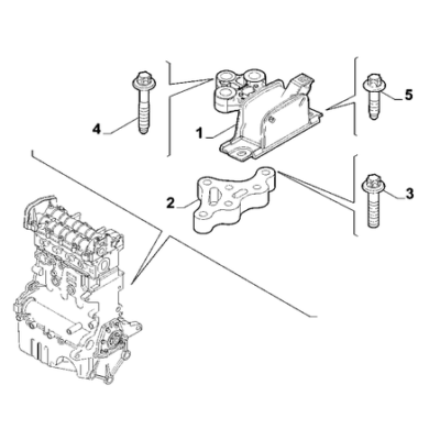 FIAT 500L 2012-2022 Power Plant Suspensions Support