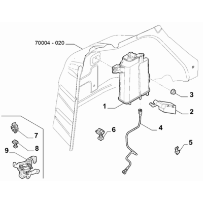 FIAT 500X 2016-Present Fuel Tank Pipeline Clip