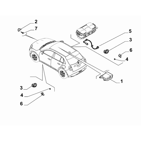 FIAT 600 2023-Present Air-Bag Devices Nut