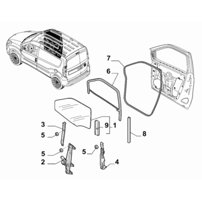 FIAT Doblo 2011-2022 Side Front Doors Pad