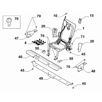 FIAT Doblo 2023-Present Rear Seat Screw