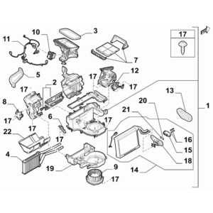 FIAT 124 Spider 2017-2020 Ventilation And Heating Seal Gasket
