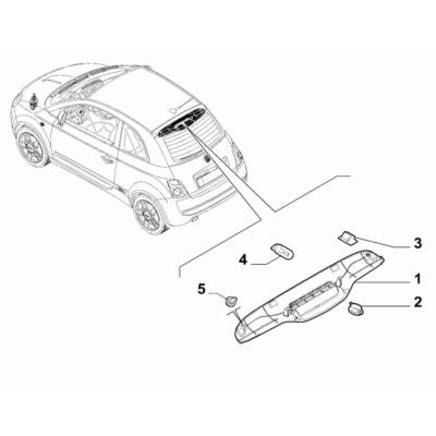 FIAT 500e 2013-Present Signalling Devices Tail Lamp