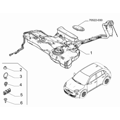 FIAT 600 2023-Present Fuel Tank Nut