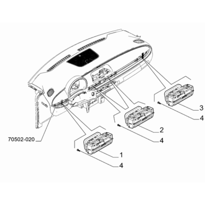 FIAT 600 2023-Present Instrument Panel Screw
