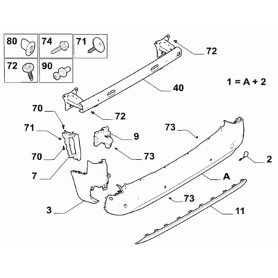 FIAT Doblo 2023-Present Rear Bumper Screw