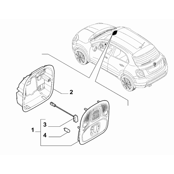 FIAT 500X 2016-Present Inner Lighting Bulb