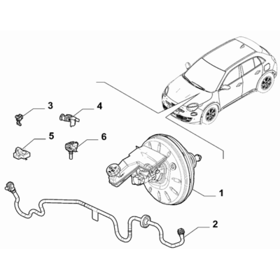FIAT 600 2023-Present Hydraulic Brake System Hose