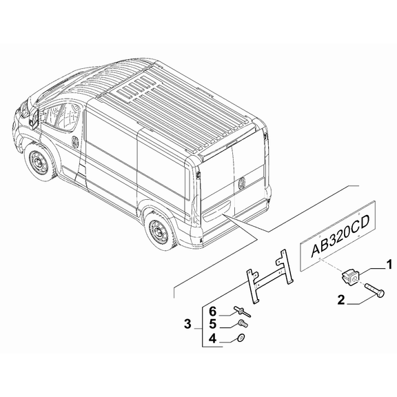 FIAT Ducato 2021-Present Rear Bumper Screw