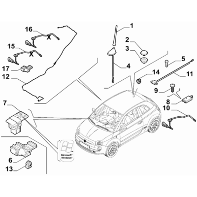 FIAT Abarth 695 2012-Present Car Radio Devices Connection