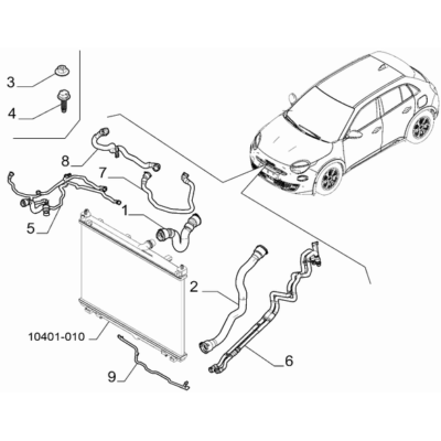 FIAT 600 2023-Present Radiator And Leads Screw