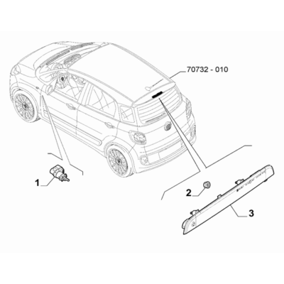 FIAT 500L 2012-2022 Signalling Devices Tail Lamp
