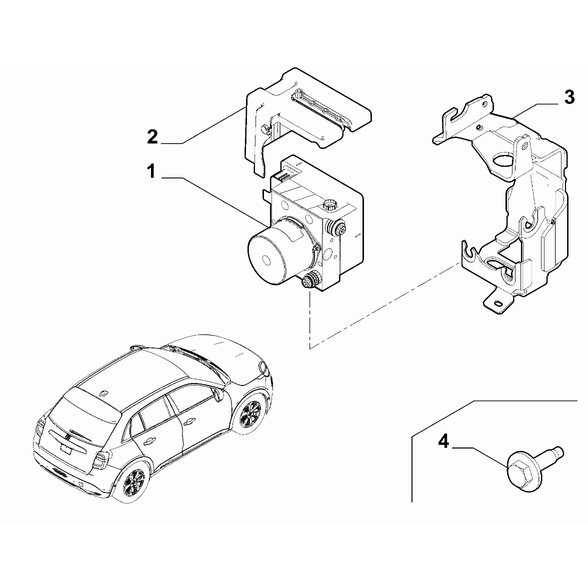 FIAT 600 2023-Present Hydraulic Brake System Screw