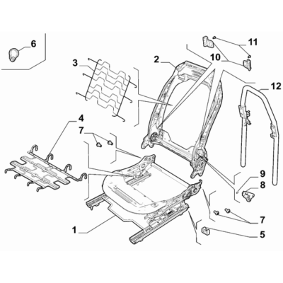 FIAT Abarth 500e 2023-Present Front Seats Pin