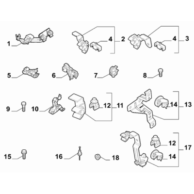 FIAT 500 2016-Present Fuel Line Fixing Bracket