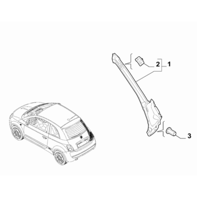 FIAT 500 2007-2016 Bodyshell, Panels (Rear Part) End Plate
