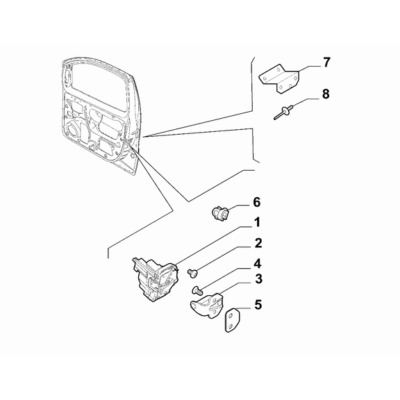 FIAT Fiorino 2007-2021 Side Front Doors Lock