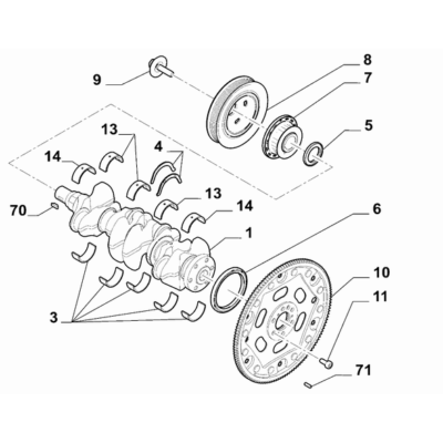 FIAT Doblo 2023-Present Crankshaft And Flywheel Big End Shells