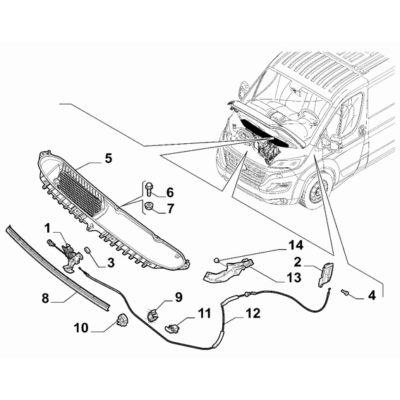 FIAT Ducato 2006-2020 Engine Compartment Lid Ornament