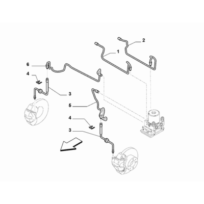 FIAT Abarth Punto Evo 2010-2013 Hydraulic Brake System Pipe