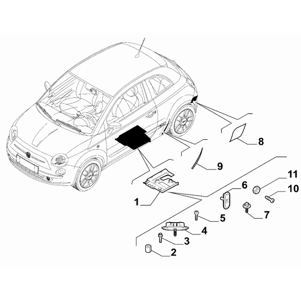 FIAT 500 2016-Present Guards Plug