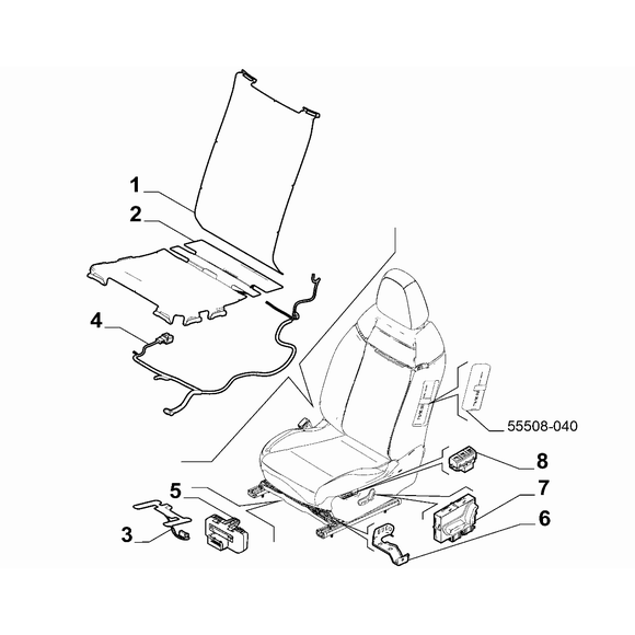 FIAT 600 2023-Present Front Seats Switch
