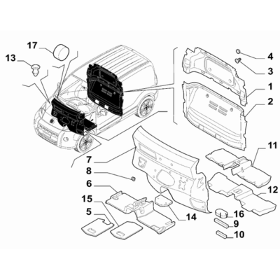 FIAT Fiorino 2007-2021 Insulation And Padding Wick