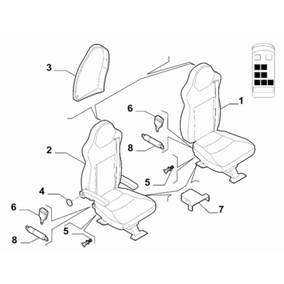 FIAT Ducato 2006-2020 Rear Seat Belt Coupling Part
