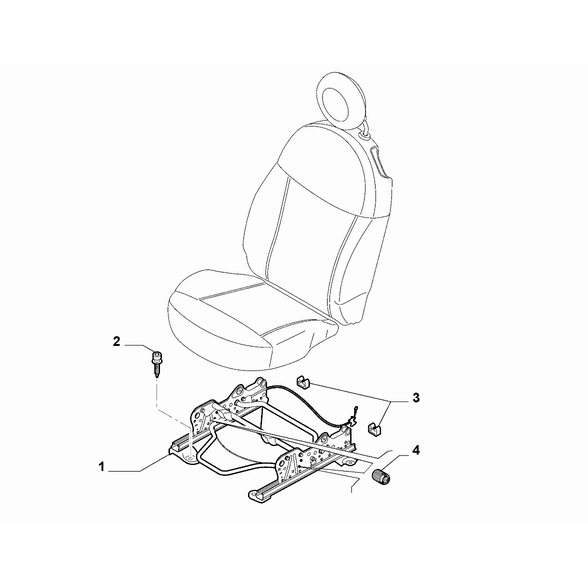 FIAT 500 2016-Present Front Seat Rail Plug (1)