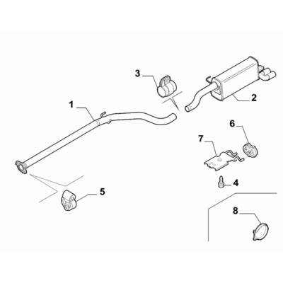FIAT Abarth Punto Evo 2010-2013 Exhaust Piping Silencer