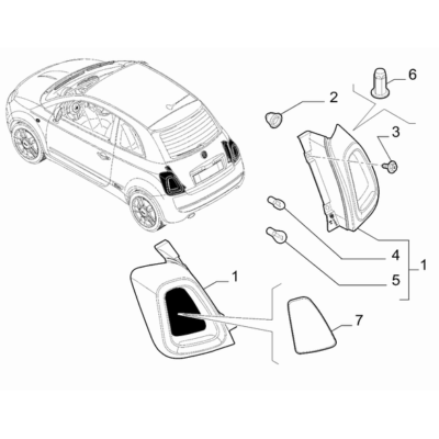 FIAT Abarth 595 2012-Present Outer Lighting Screw
