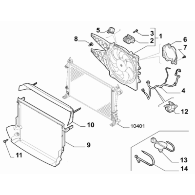FIAT Doblo 2011-2022 Fan And Fan Drive Clip