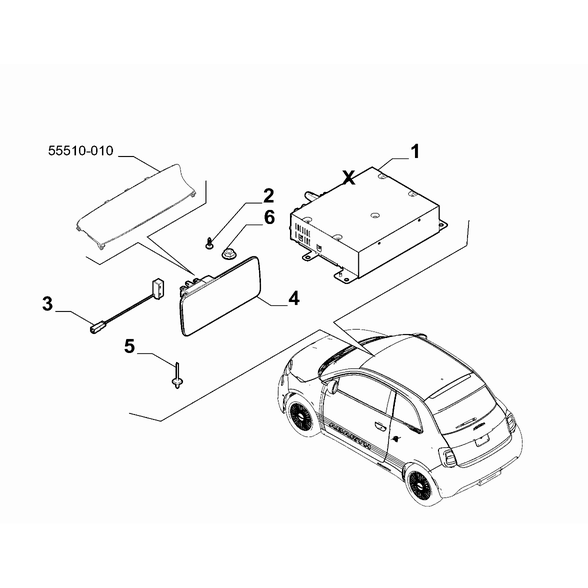 FIAT Abarth 500e 2023-Present Car Radio Devices Car Radio Set