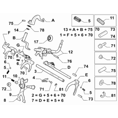 FIAT Doblo 2023-Present Transmission Inner Controls Screw