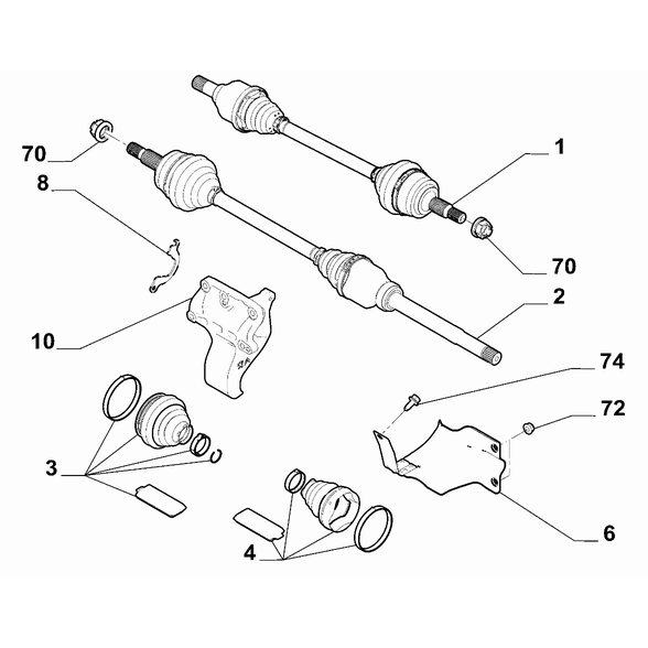 FIAT Doblo 2023-Present Axle Shafts Screw