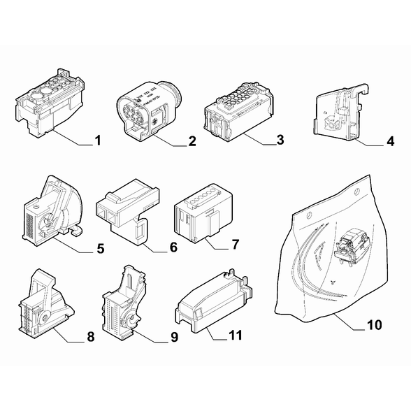 FIAT 500X 2016-Present Cable Assembly Connectors Connector Kit