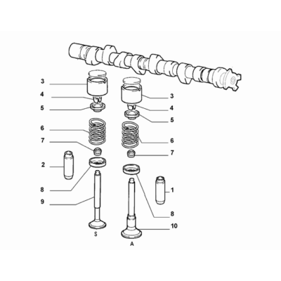 FIAT 500 2007-2016 Distribution Intake Valve