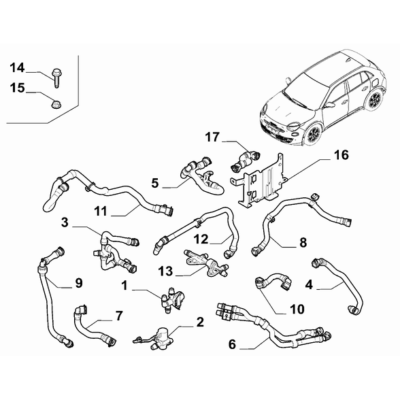 FIAT 600 2023-Present Radiator And Leads Sleeve
