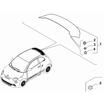 FIAT Abarth 500e 2023-Present External Accessories Screw