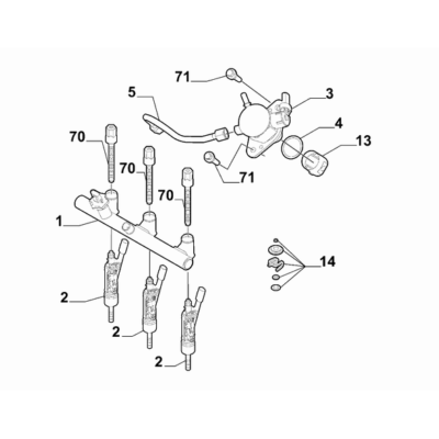 FIAT 600 2023-Present Fuel Injection System Screw And Washerassy