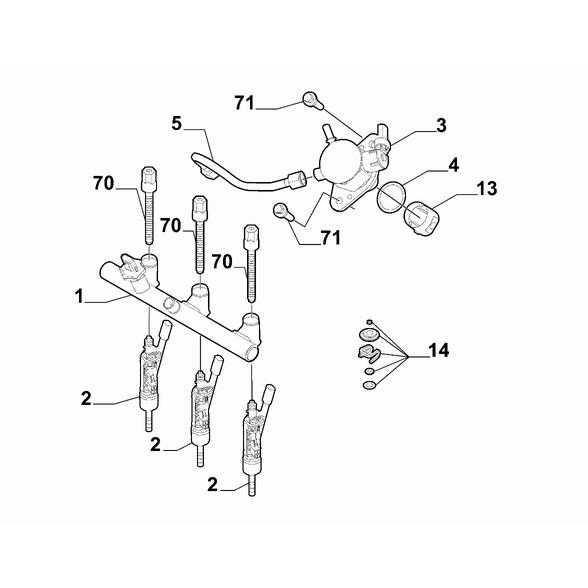 FIAT 600 2023-Present Fuel Injection System Screw And Washerassy