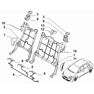 FIAT 600 2023-Present Rear Seat Sensor